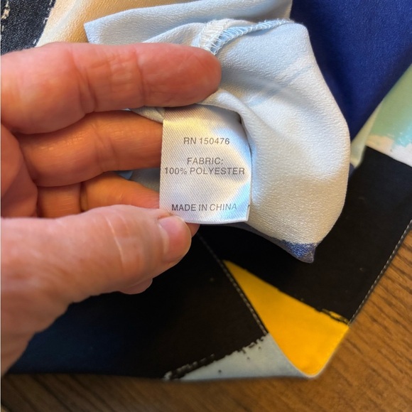 Crosby Red and Pink Short Sleeve Tee with Geometric Pattern - Picture 3 of 3